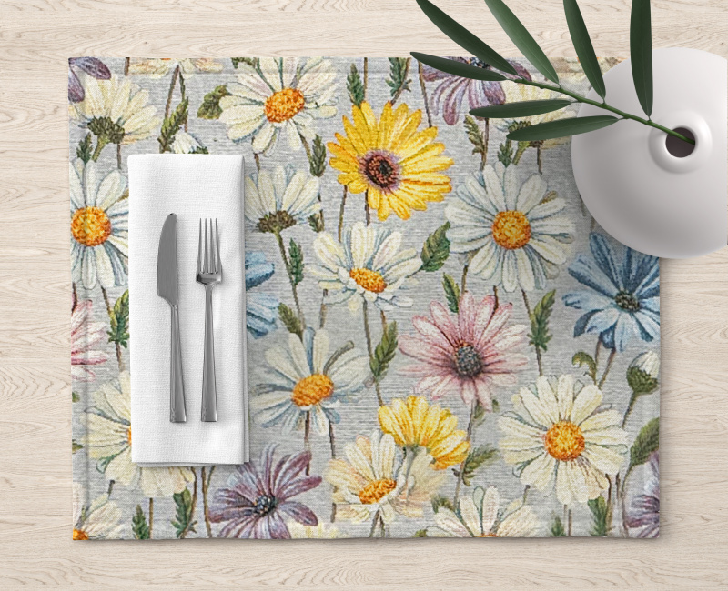 Ervi Gobelínové prostírání na stůl - Pastelové květy