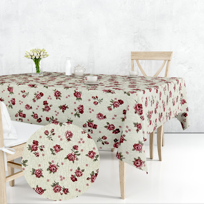 Ervi Gobelínový ubrus na stůl čtvercový - Polibek růže