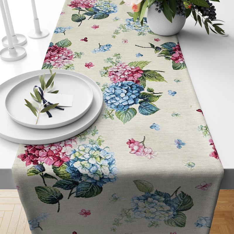 Ervi Gobelinový běhoun na stůl - Kouzlo hortenzií
