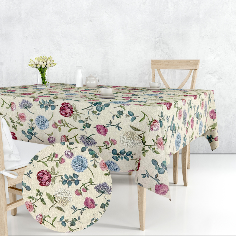 Ervi Gobelínový ubrus na stůl obdélníkový - Letní květiny