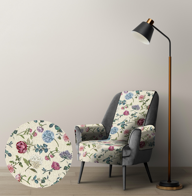 Ervi Gobelínový přehoz na křeslo - Letní květiny