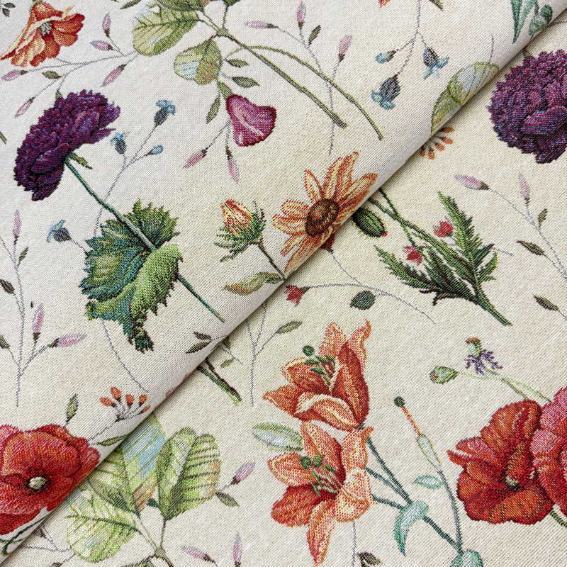 280cm Dekorační/potahová Gobelínová látka šířka - Květinová romance