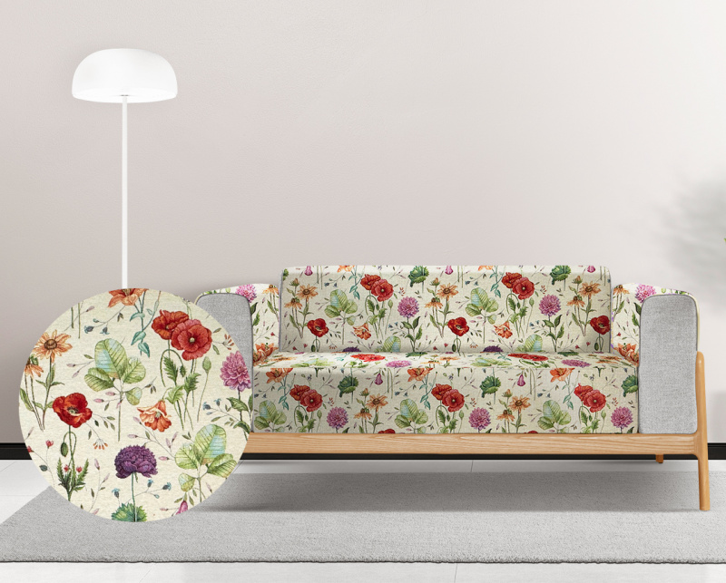 Ervi Gobelínový  přehoz na sedačku/postel - Květinová romance