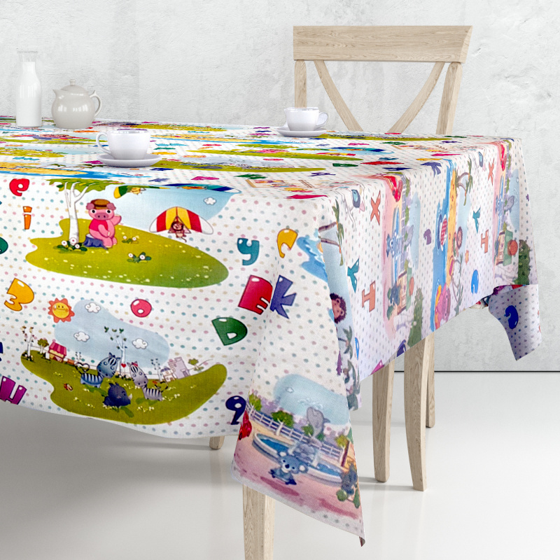 Ubrus PVC DC-790 - Zvířátková abeceda  (různé velikosti)