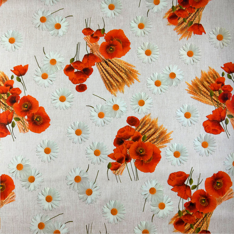 Ubrus PVC DC-6845B - Polní kvítí  (různé velikosti)