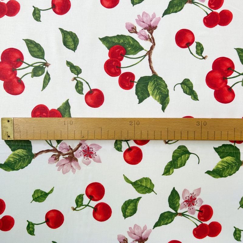 Ervi Bavlněná látka/plátno š.240cm  Třešně - 24646-2, metráž