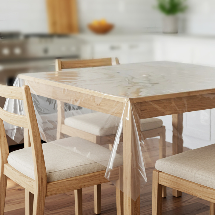 Průhledný PVC ubrus tl. 0,20 mm hladký bez vzoru (různé velikosti)