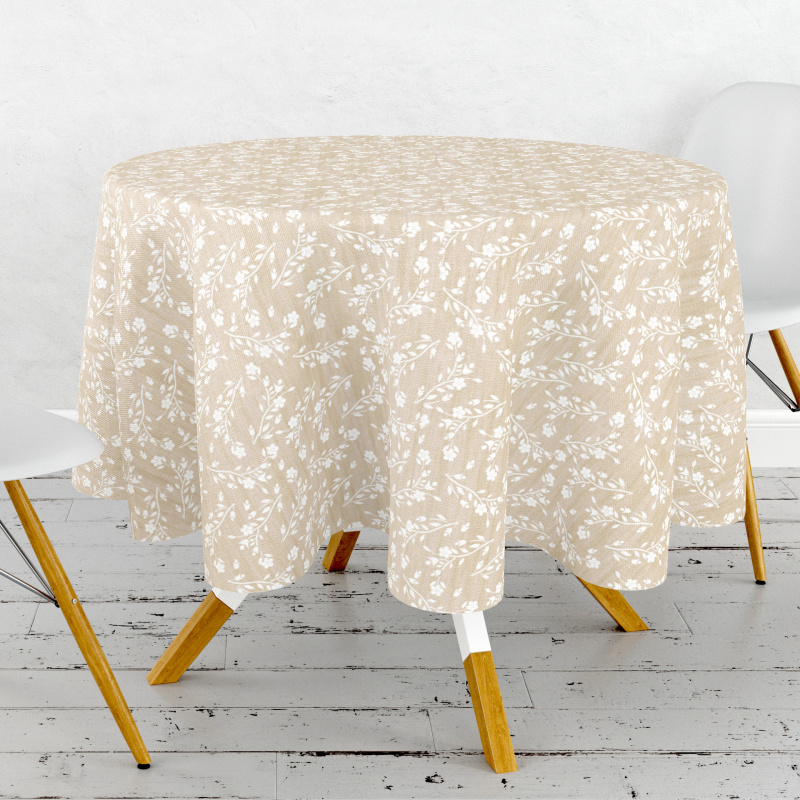 Ubrus PVC kulatý  M-109A - kvítí (různé velikosti)