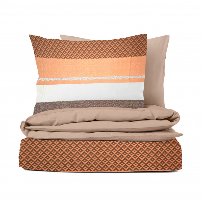 #Ervi bavlněné povlečení oboustranné -  Salvatore/béžové 200x220cm +2ks x 70x90cm