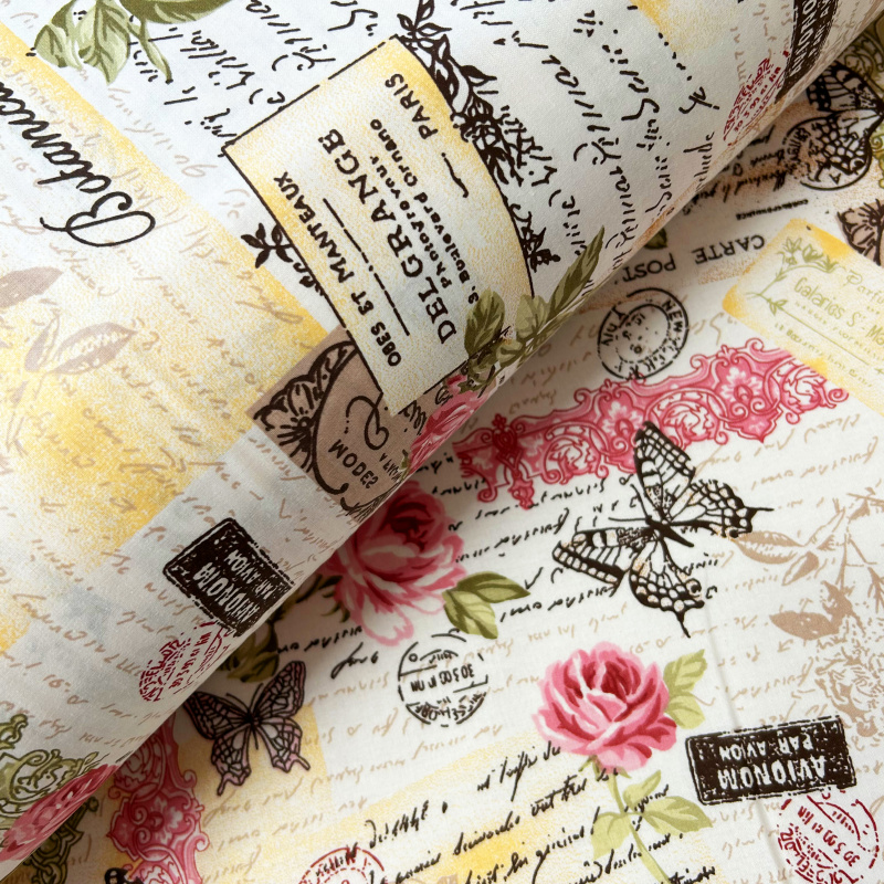 Ervi bavlna š.220 cm  Vintage vzor - 12130-6, metráž