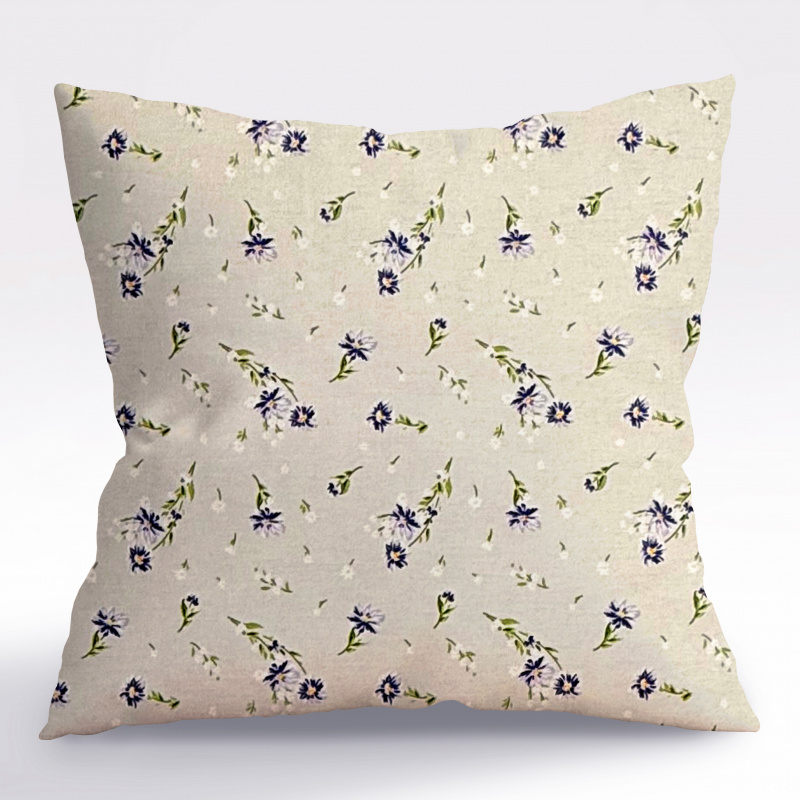 Ervi povlak na polštář Bavlněný - Fialová jemná louka