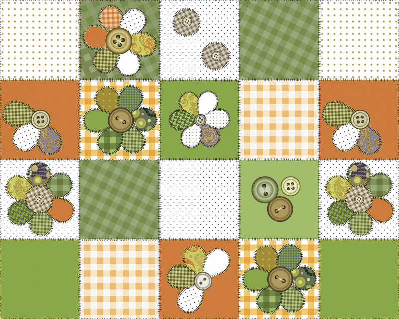 Ubrus PVC oválný FL-1763-02 - Knoflíková louka (různé velikosti)