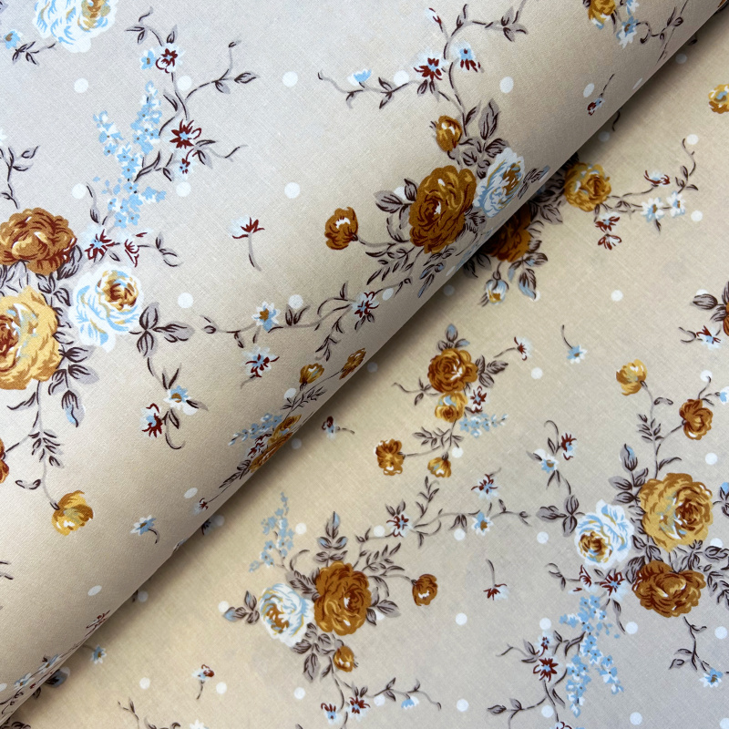 Ervi Bavlněná látka/plátno š.240cm - Květiny  - 26280-15, metráž