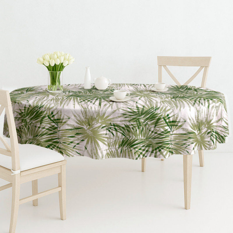 Ubrus PVC oválný FL-1458 - Tropické listy (různé velikosti)