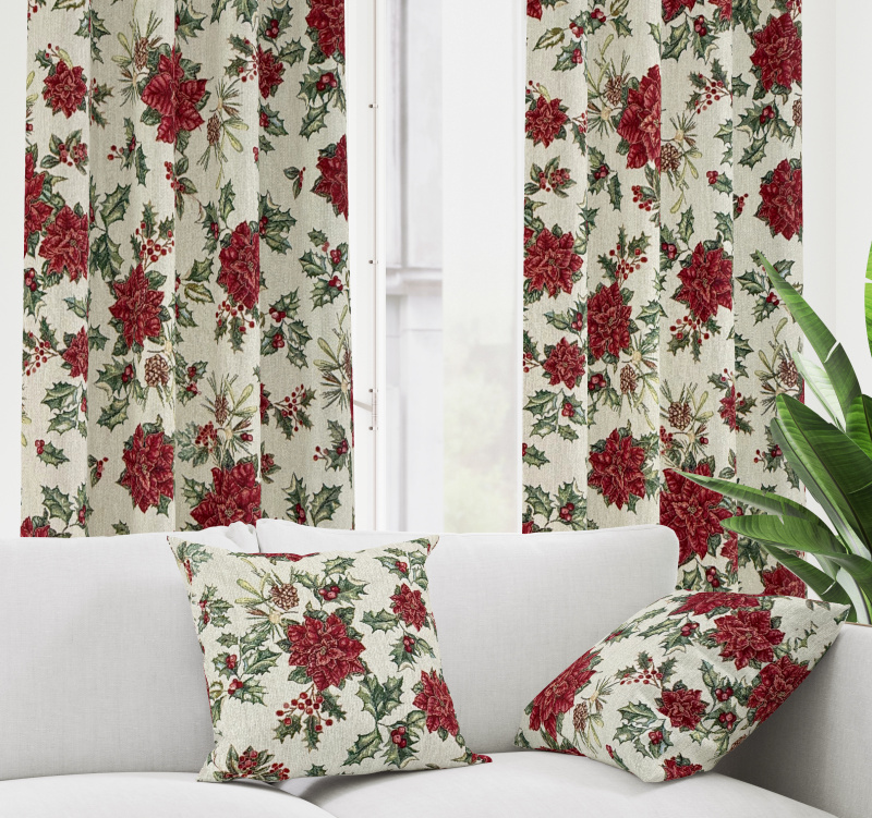 Ervi Gobelínový zatemňovací termo závěs - Sváteční nálada