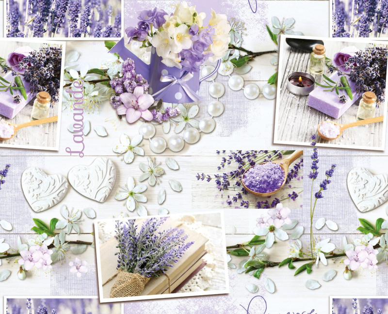 Ubrus PVC M-173A - Levandule (různé velikosti)