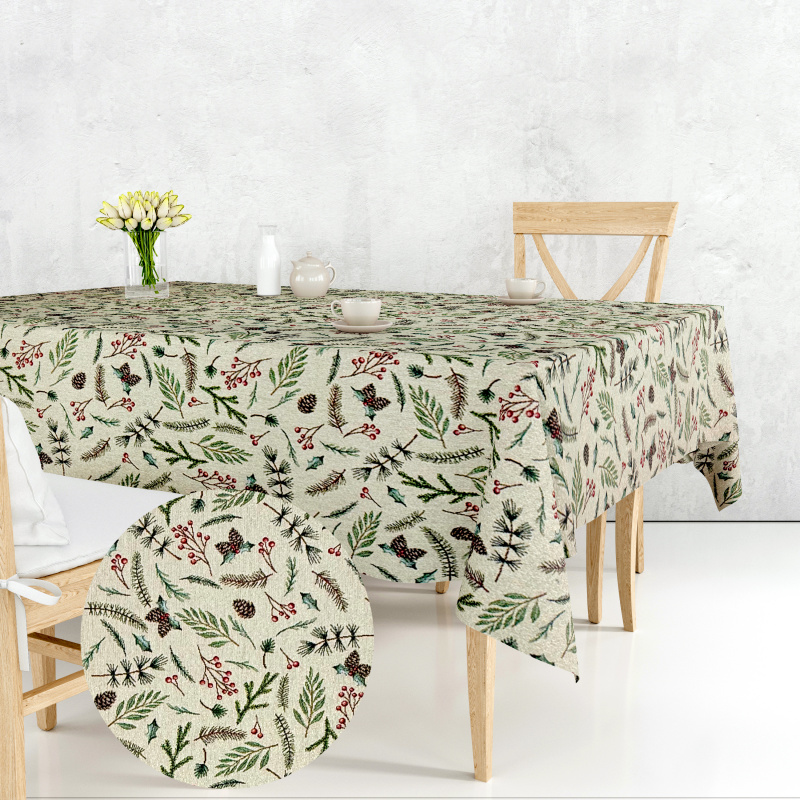 Ervi Gobelínový ubrus na stůl obdélníkový - Zimní les