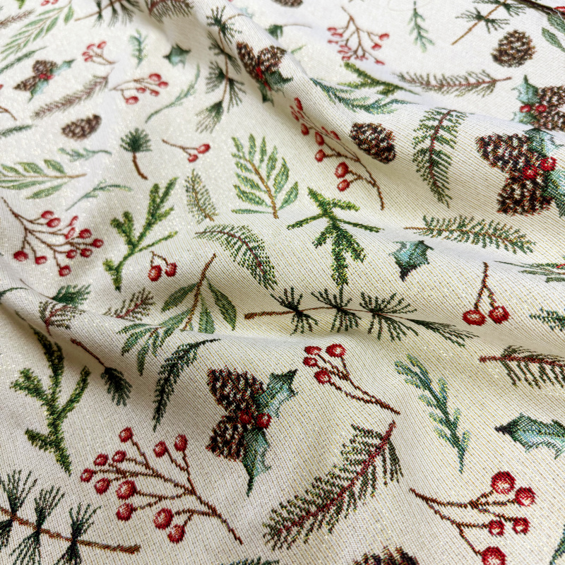 Ervi Gobelínový ubrus na stůl kulatý - Zimní les