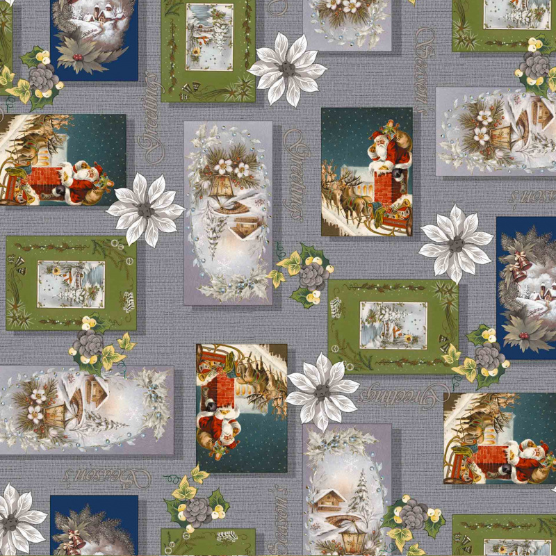 Ubrus PVC kulatý FL-1388-03 – Vánoční(různé velikosti)