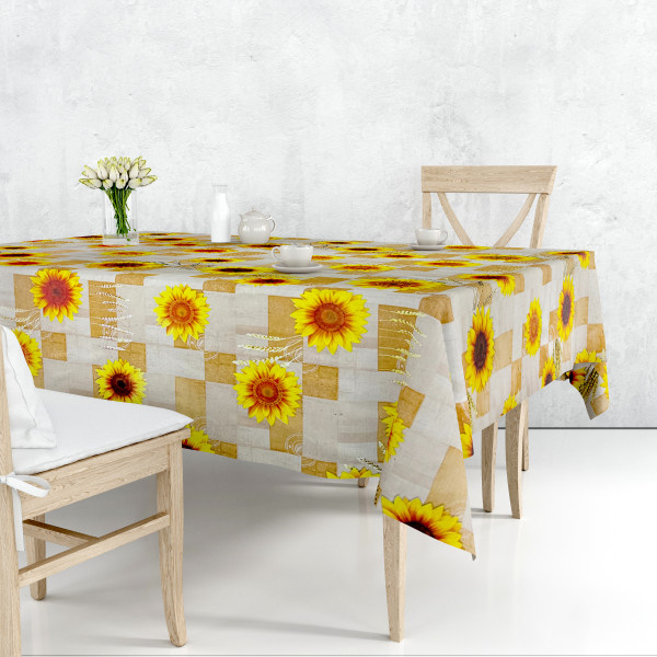 Ubrus PVC M-036A - Slunečnice (různé velikosti)