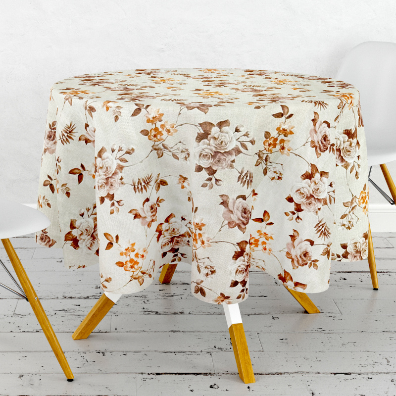 Ubrus PVC kulatý M-126B – Jemná romantika (různé velikosti)