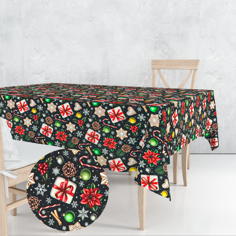 Ervi Teflonový ubrus na stůl čtvercový Royal Lux - Čas Vánoc