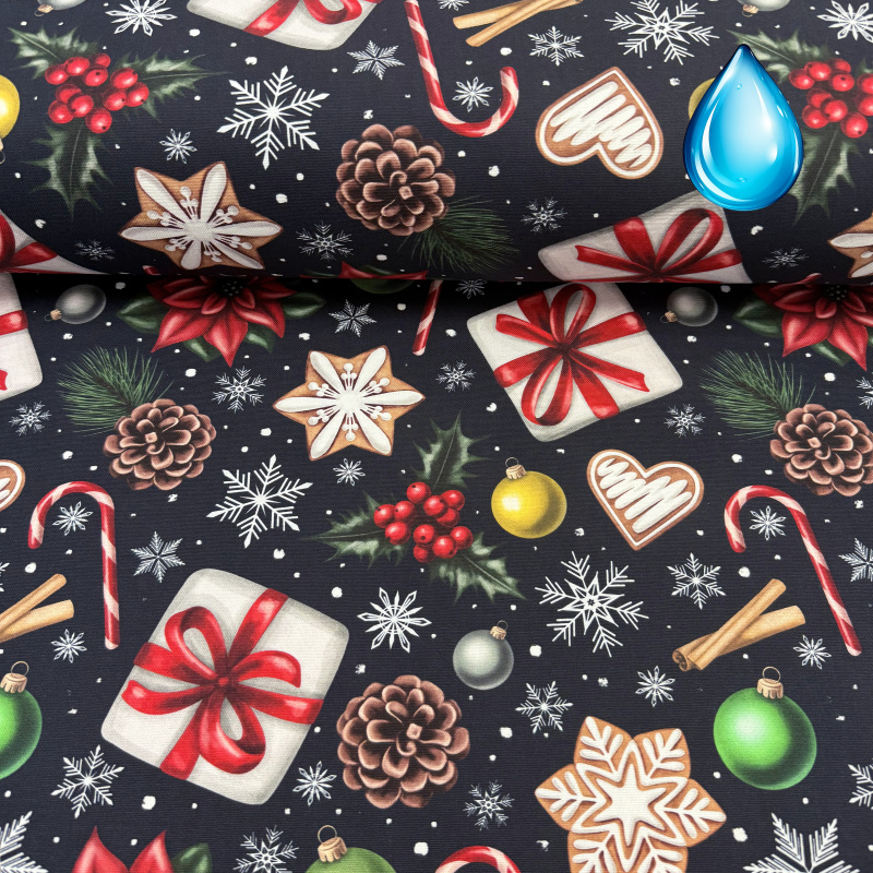 Ervi Teflonový ubrus na stůl čtvercový Royal Lux - Čas Vánoc