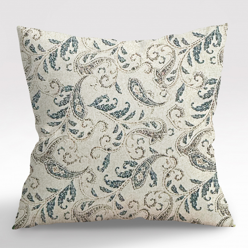 Ervi povlak na polštář FLANELOVÝ - Modrošedý ornament