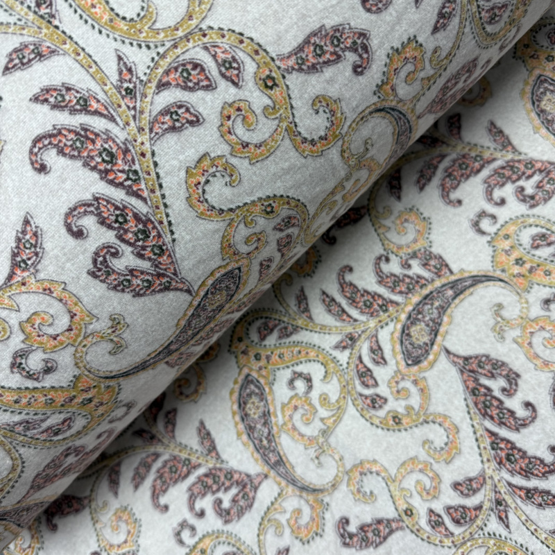 Ervi Bavlněná flanelová látka/plátno š.240cm Teplý ornament, metráž