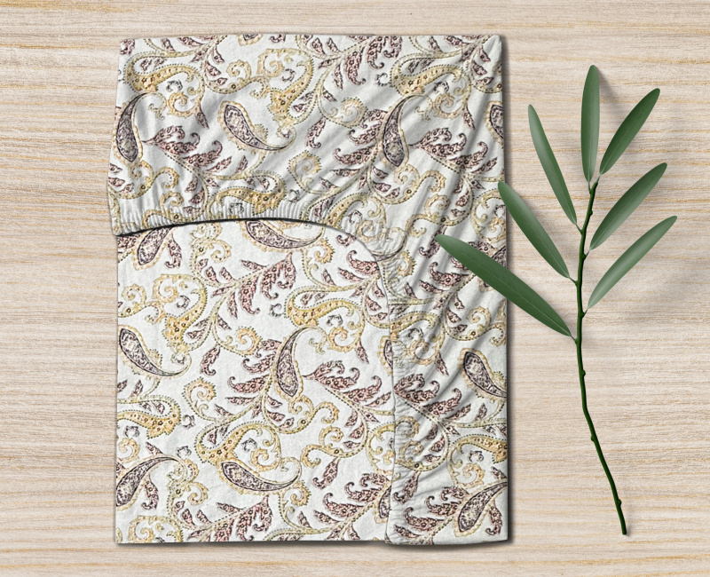 Ervi FLANELOVÉ napínací prostěradlo - Teplý ornament