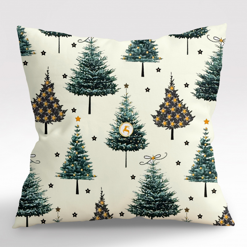 Ervi povlak na polštář dekorační Royal Lux - Vánoční stromečky