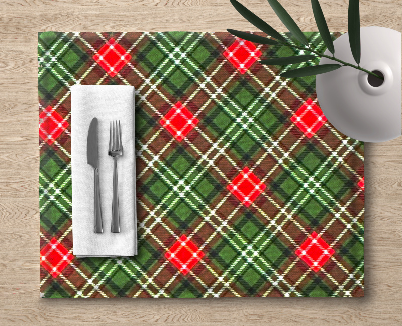 Ervi Teflonové prostírání na stůl Royal Lux - Tartan vánoční