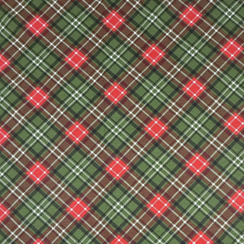 Ervi Teflonový ubrus na stůl kulatý Royal Lux - Tartan vánoční