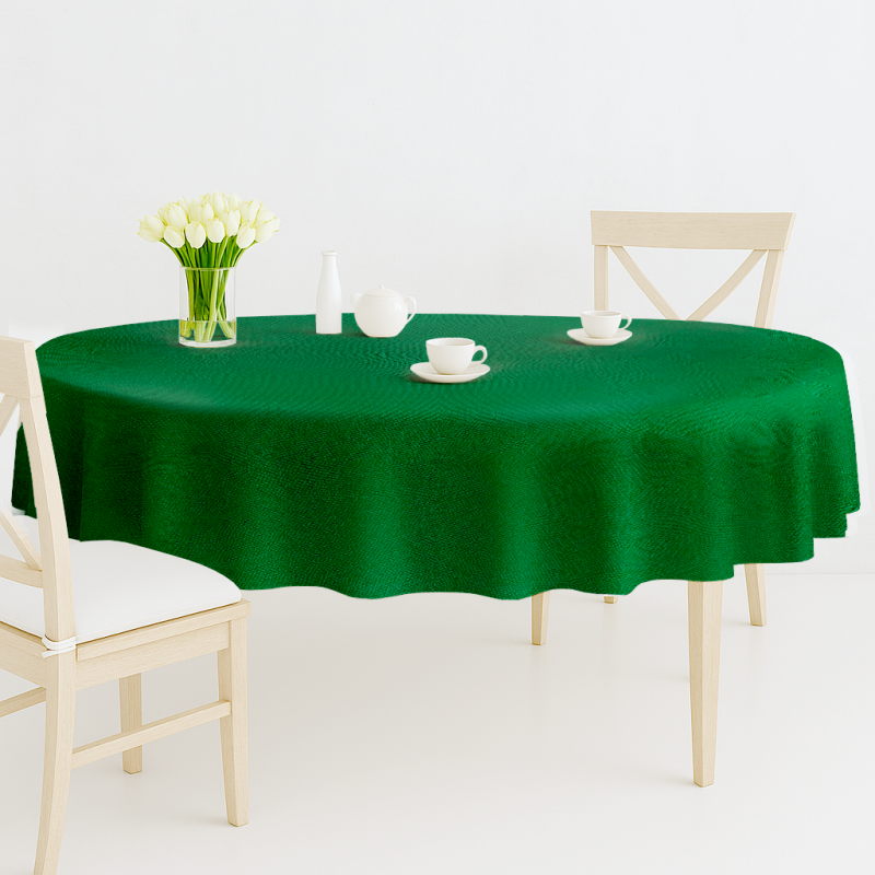 Ervi Teflonový ubrus na stůl oválný Royal Lux - Smaragdový sváteční