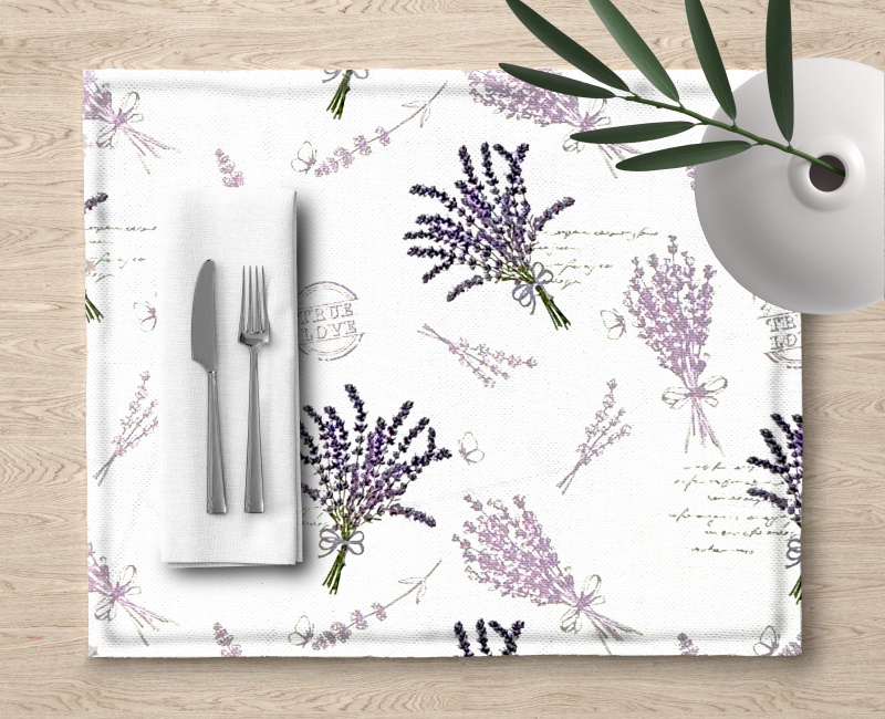 Ervi Teflonové prostírání na stůl Royal Lux - Levandulové kytice