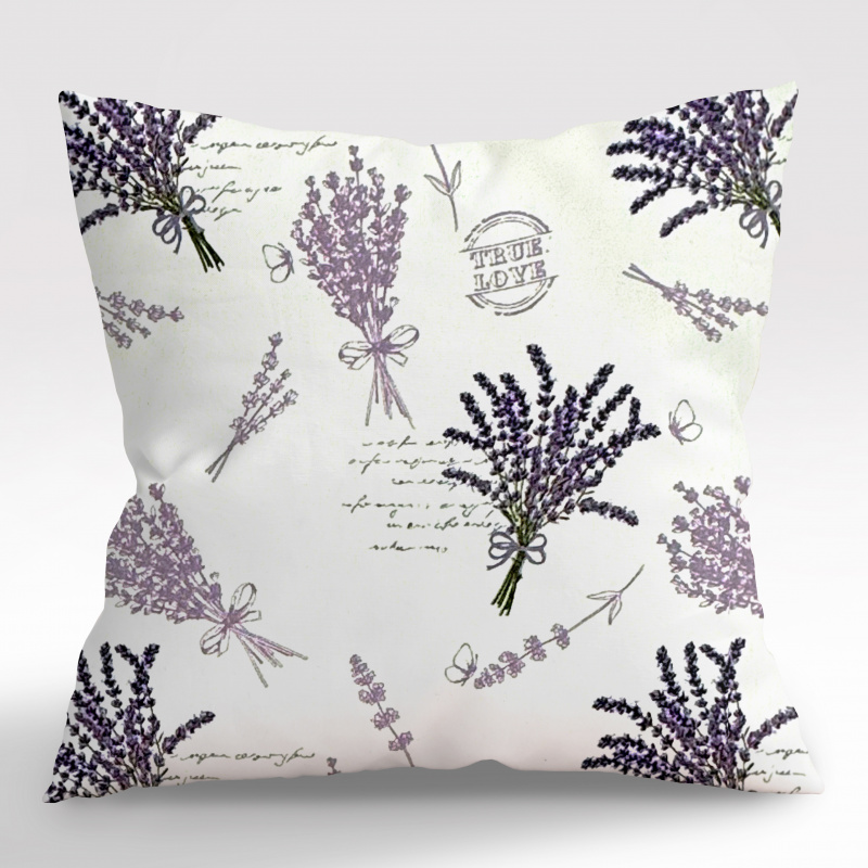 Ervi povlak na polštář dekorační Royal Lux - Levandulové kytice