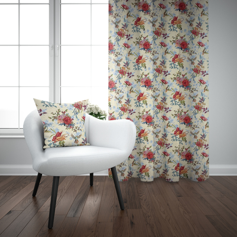 Ervi gobelínový zatemňovací termo závěs - Little Birds