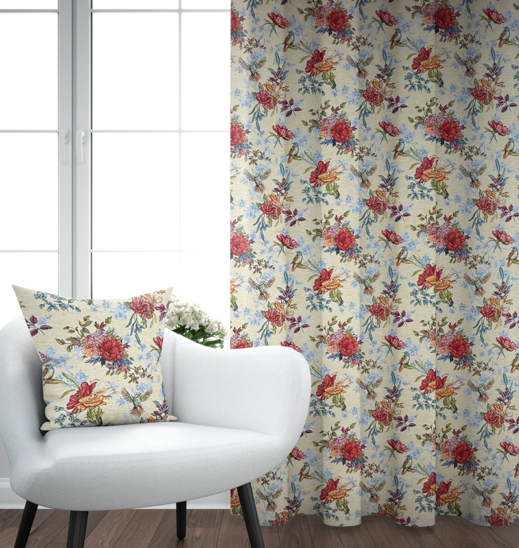 Ervi gobelínový zatemňovací termo závěs - Little Birds