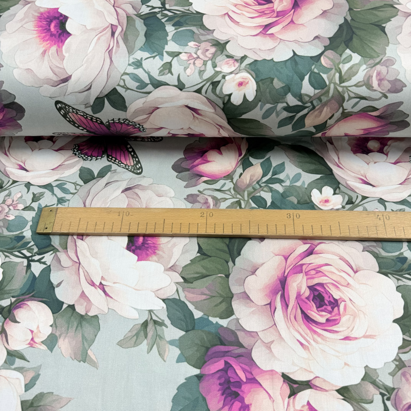 Ervi Saténové napínací prostěradlo - Snové růže