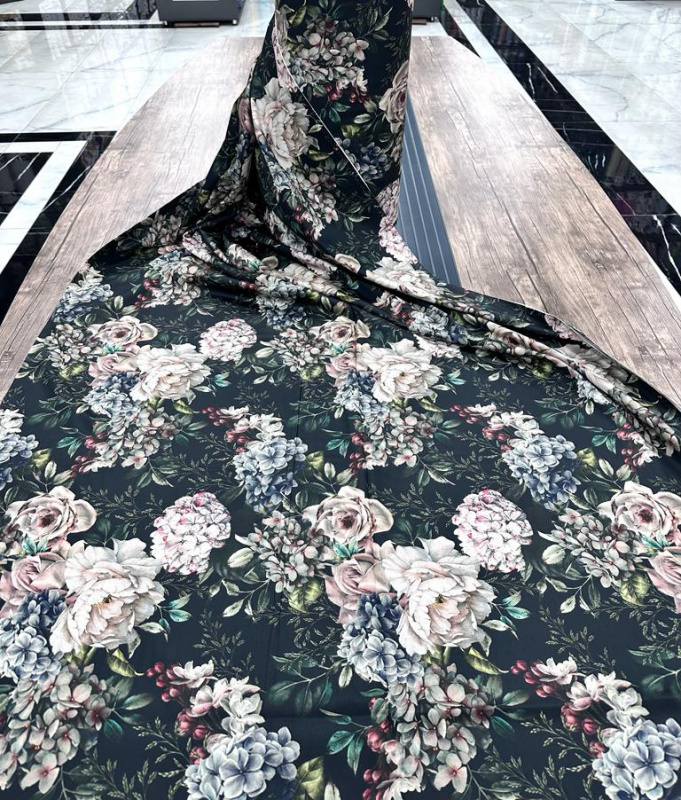 Ervi bavlněný saténový župan DELUXE – Květinový sen