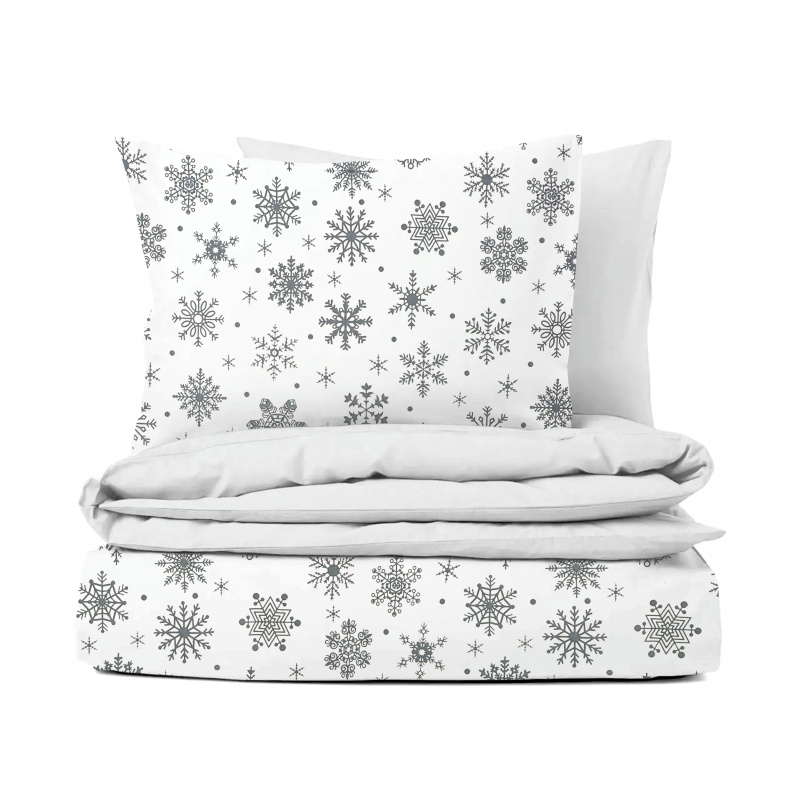 Ervi Bavlněné povlečení oboustranné - Zimní kouzlo/bílé