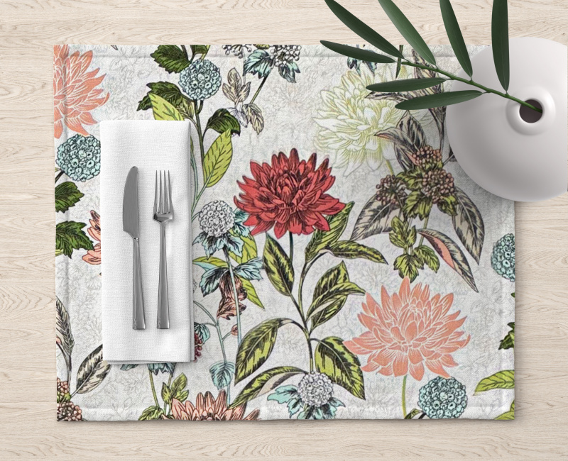Ervi Teflonové prostírání na stůl Royal Lux - Zahrada chryzantém a jiřin