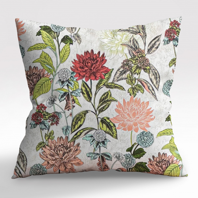 Ervi povlak na polštář dekorační Royal Lux - Zahrada chryzantém a jiřin