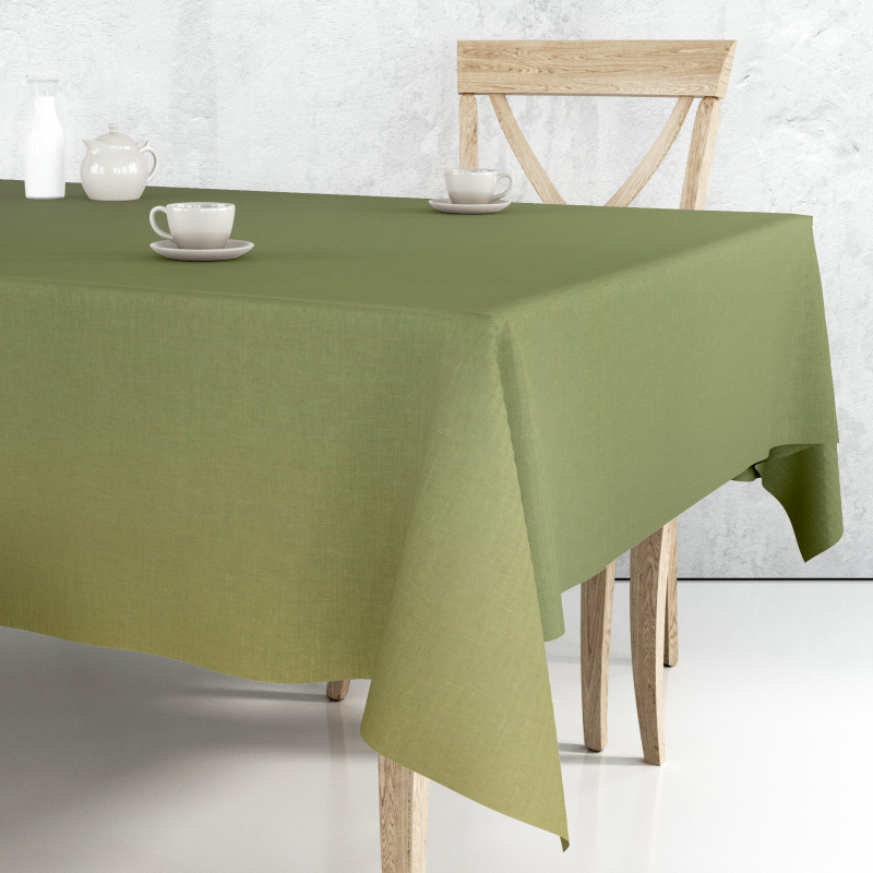 Ervi Saténový bavlněný ubrus na stůl obdélníkový - olivový Sváteční