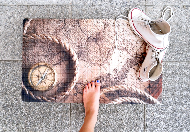 Multifunkční kobereček - Travel map, 45x75 cm