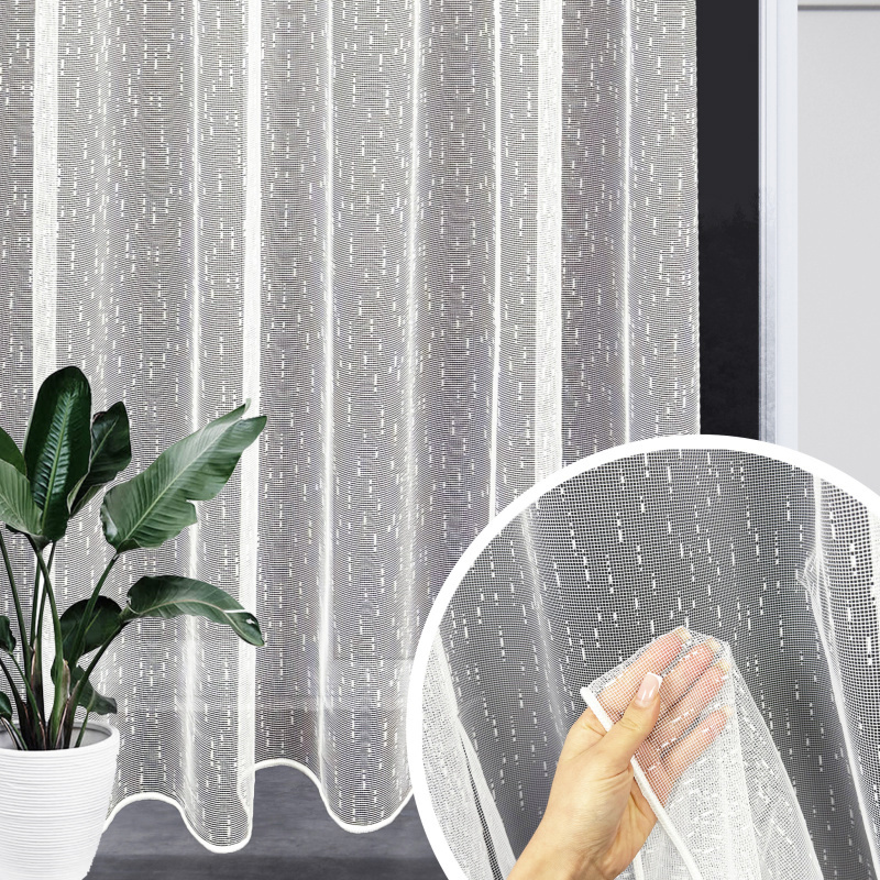 Ervi žakárová záclona bílá s olůvkem 4431, metráž