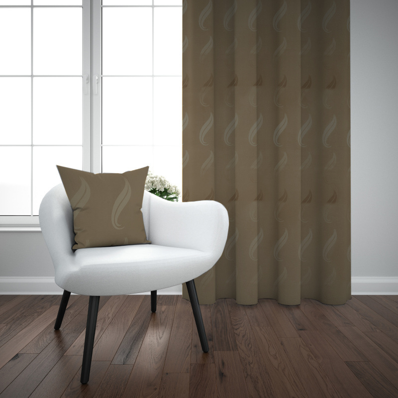 Ervi dekorační závěs -  Hardal - hnědý