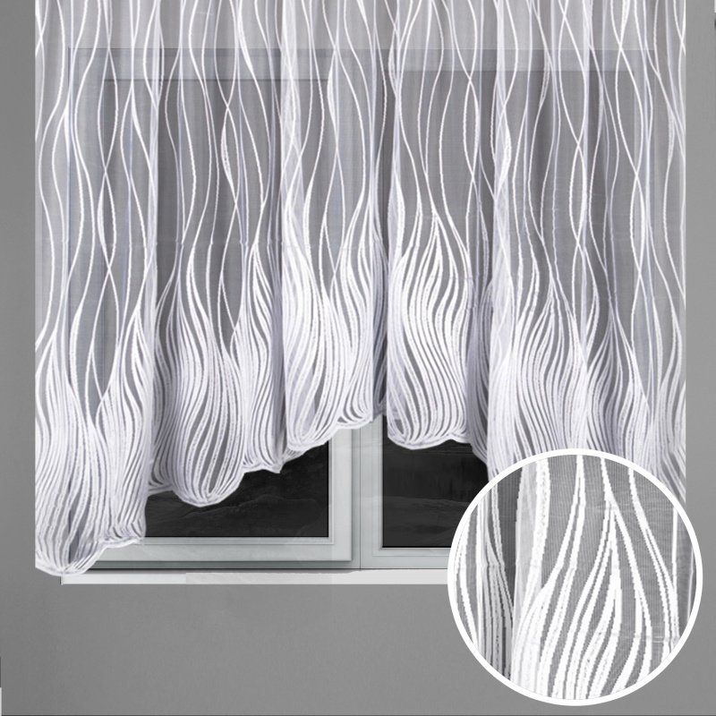 Ervi oblouková hotová záclona s řasící páskou - 7505