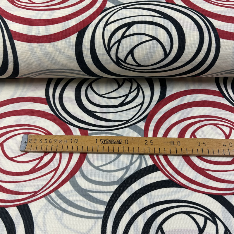 Ervi dekorační ubrus na stůl kulatý - Retro Spirály