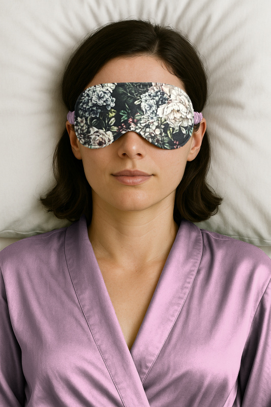 Ervi Luxusní bavlněný saténový župan DELUXE – Květinový sen